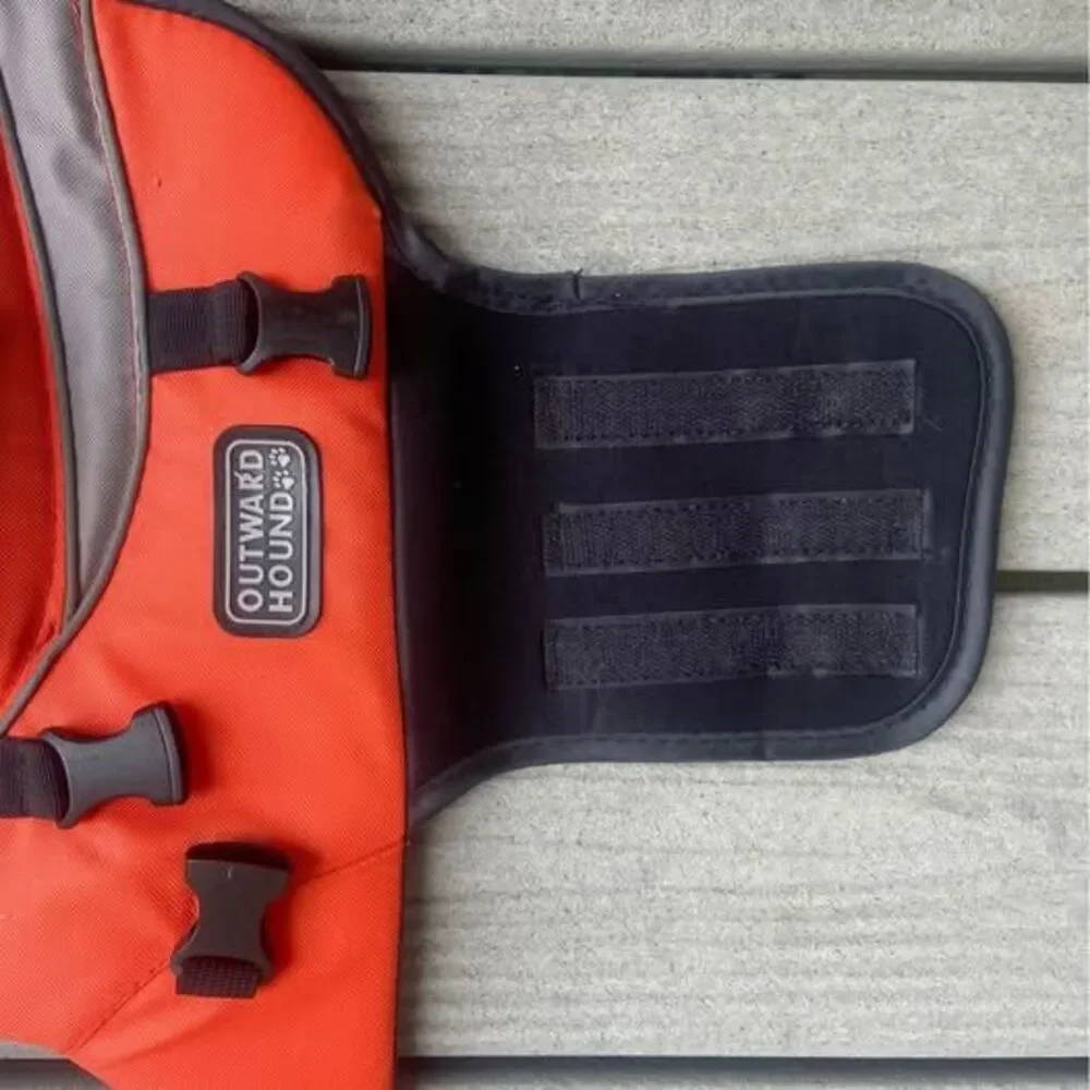 Outward Hound Dog Life Jacket Vest Adjustable Orange Small Pet Life Preserver